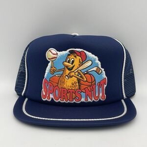 Vintage 90s Sports Nut Funny Trucker Hat Snapback Cap - New Old Stock NOS